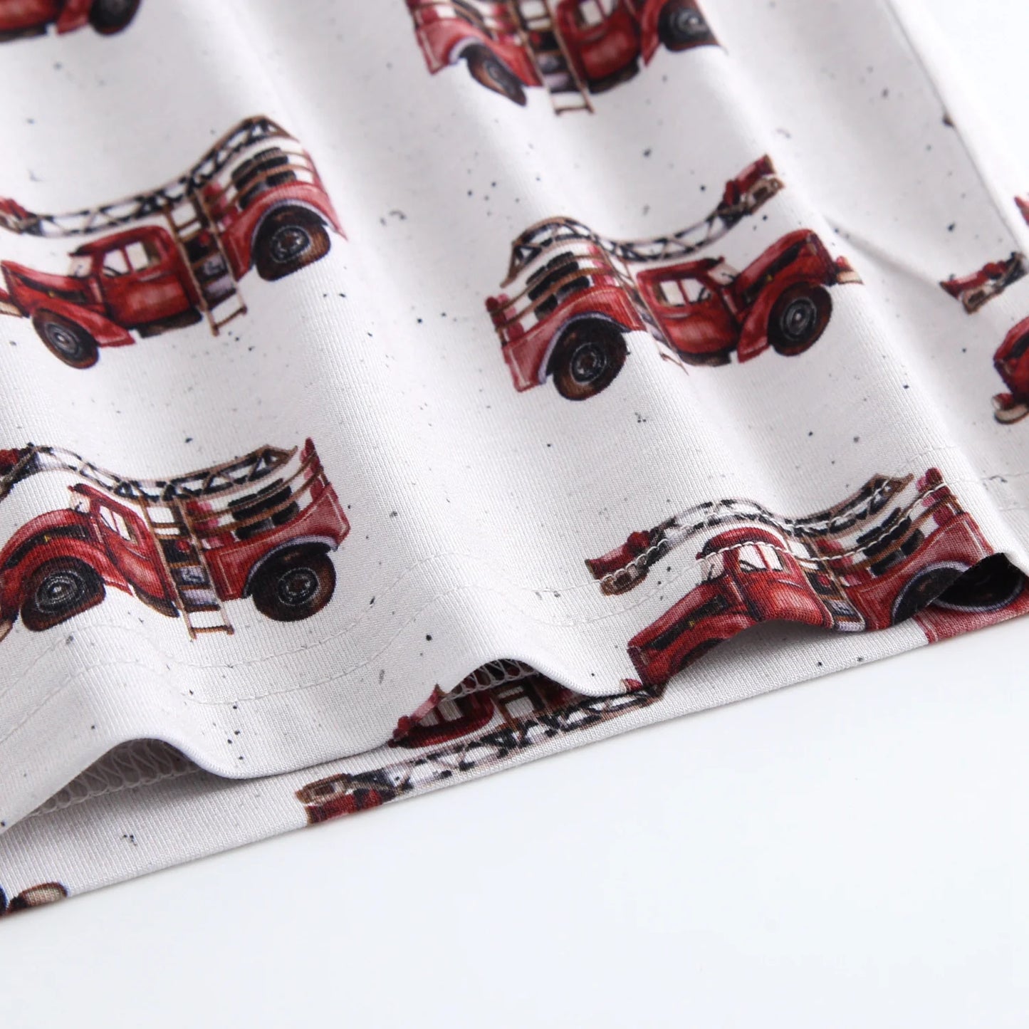 Vintage Firetrucks Bamboo Set