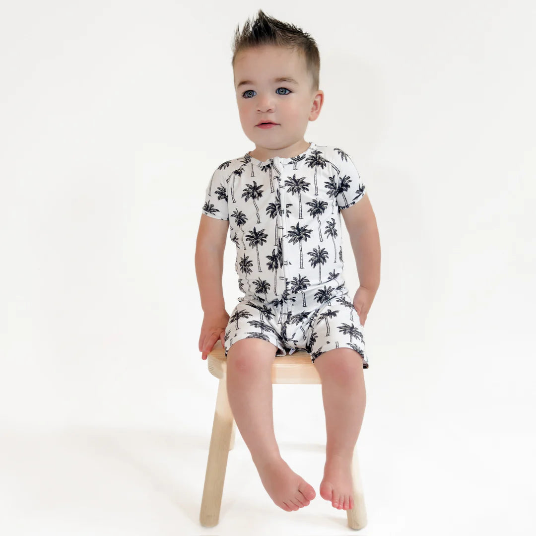 White Palm - Bamboo Shorty Romper