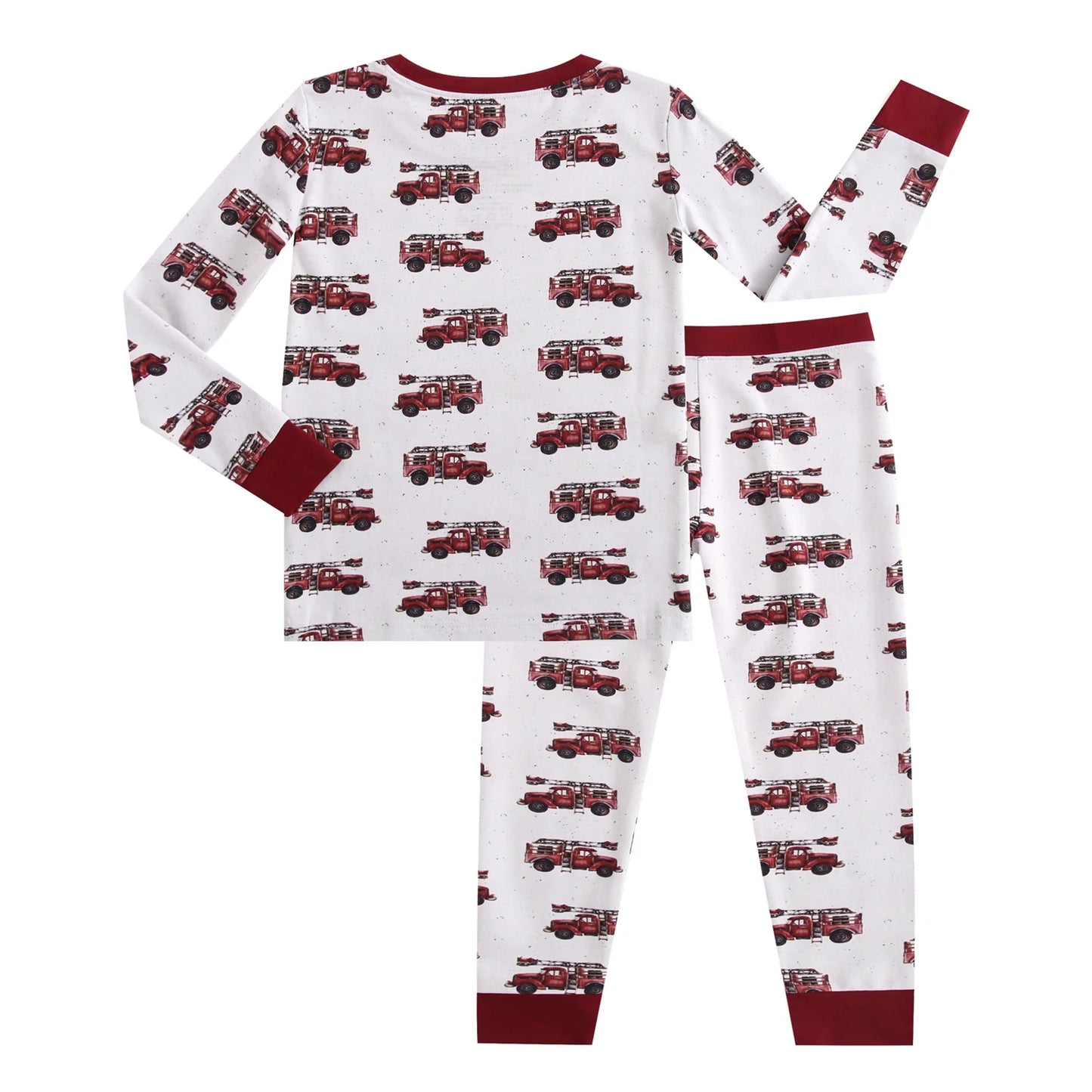 Vintage Firetrucks Bamboo Set
