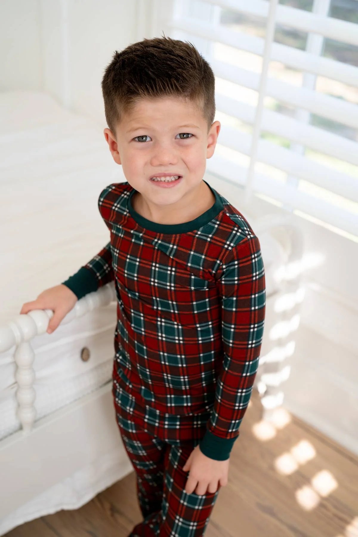 Tartan Plaid Bamboo Set