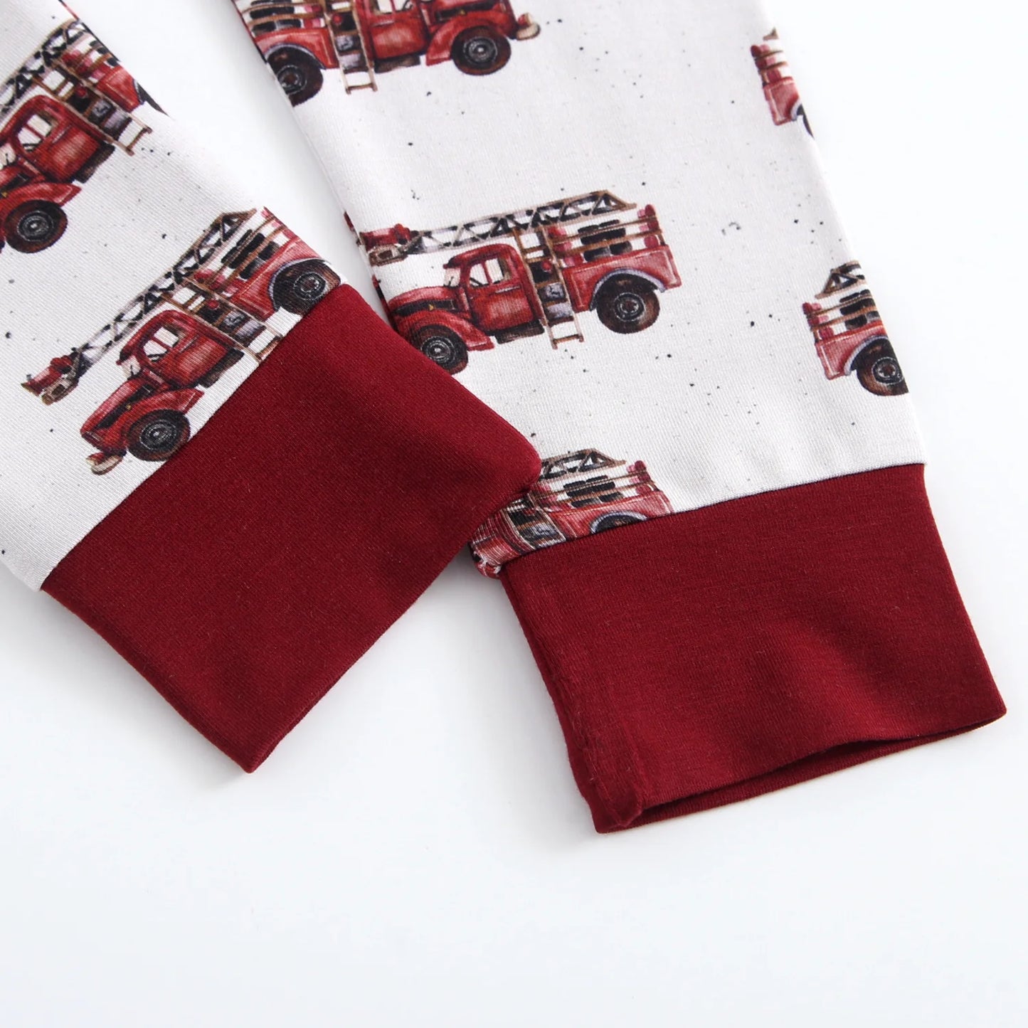 Vintage Firetrucks Bamboo Set