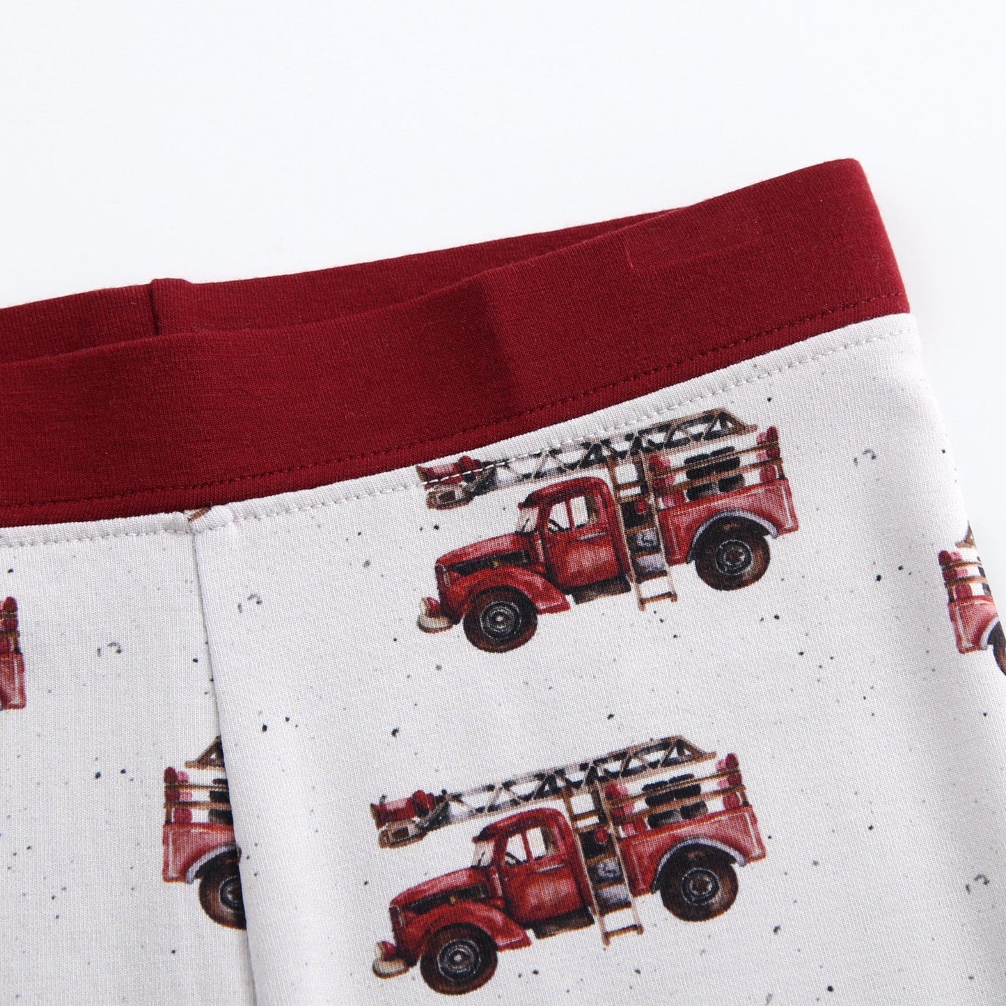 Vintage Firetrucks Bamboo Set