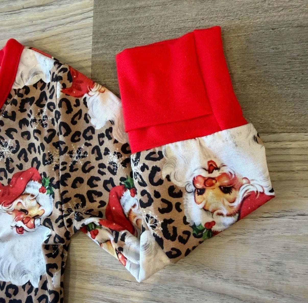 Leopard Santa Bamboo ONESIE