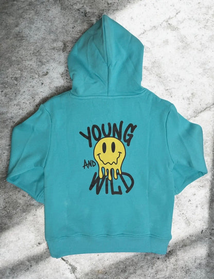 "Young & Wild" Bamboo Graphic Fleece Hoodie