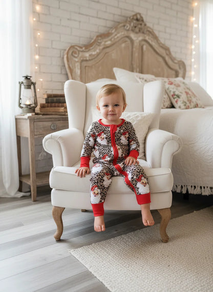 Leopard Santa Bamboo ONESIE