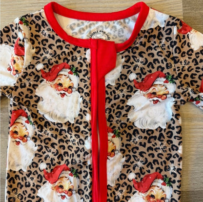 Leopard Santa Bamboo ONESIE