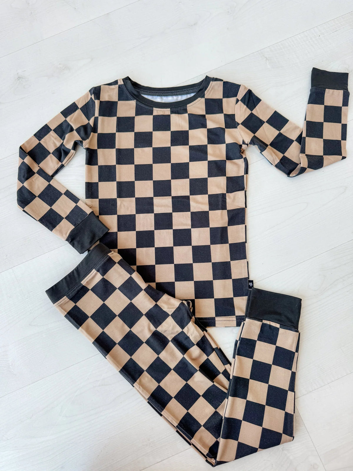 Black Checks Bamboo Set