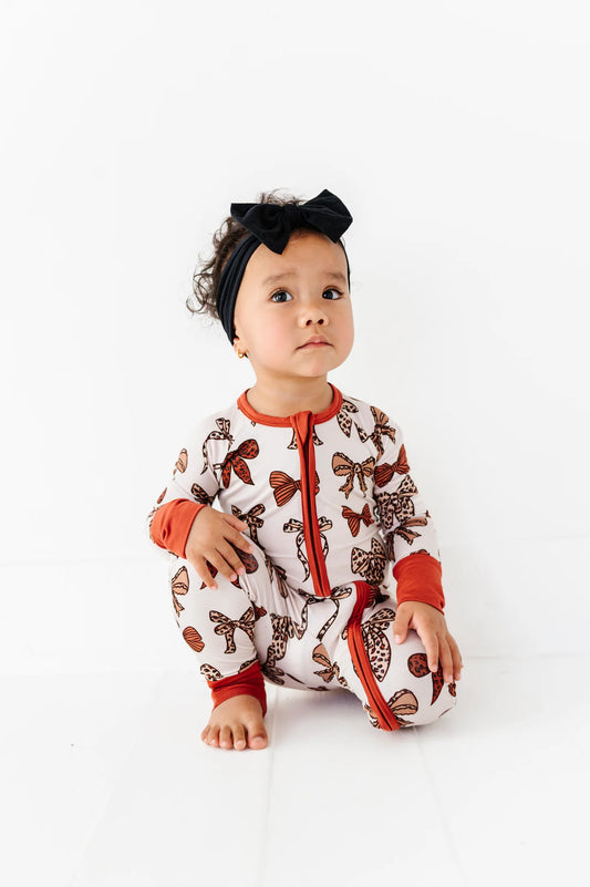 Rust Bows Bamboo Zippy