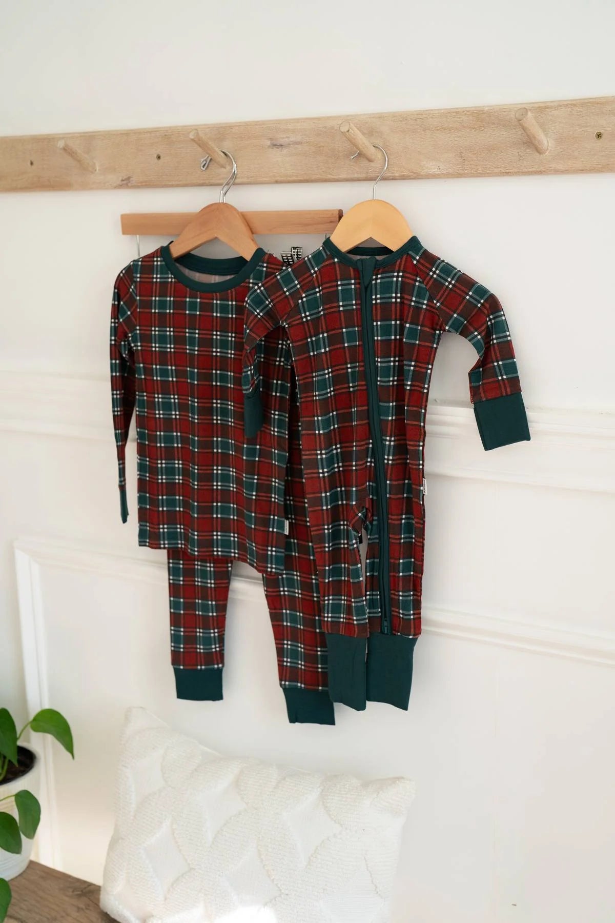 Tartan Plaid Bamboo Set