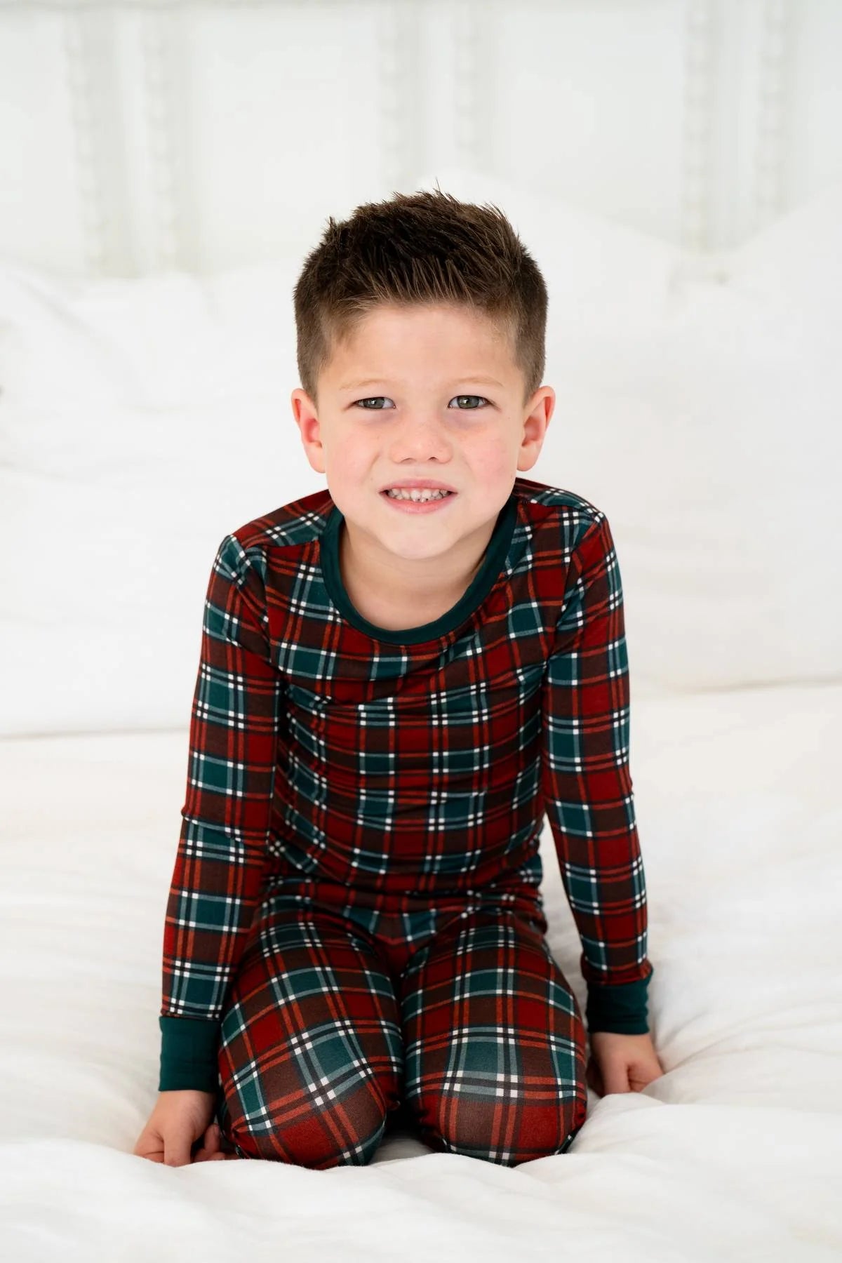 Tartan Plaid Bamboo Set