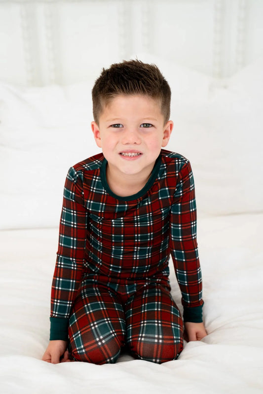 Tartan Plaid Bamboo Set