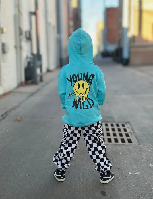 "Young & Wild" Bamboo Graphic Fleece Hoodie