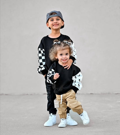 RAD • CREWNECK • CHECKERED + BOLTS