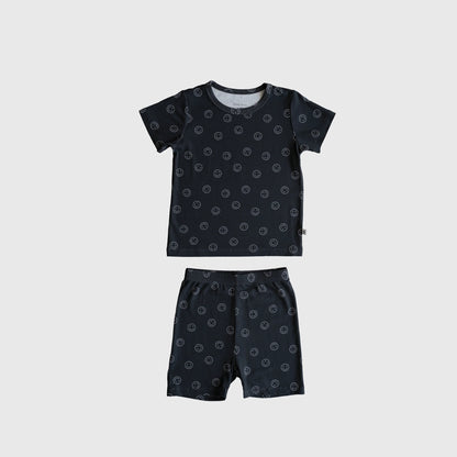 Smiley Ribbed Short Set