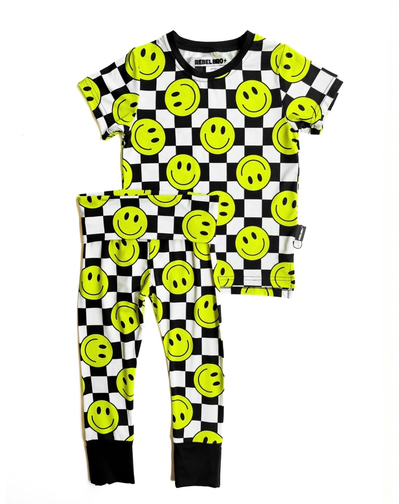 Neon Electric Lime X Smileys Bamboo Set (Short Sleeve)