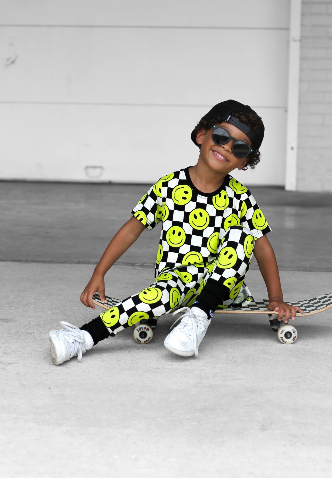 Neon Electric Lime X Smileys Bamboo Set (Short Sleeve)