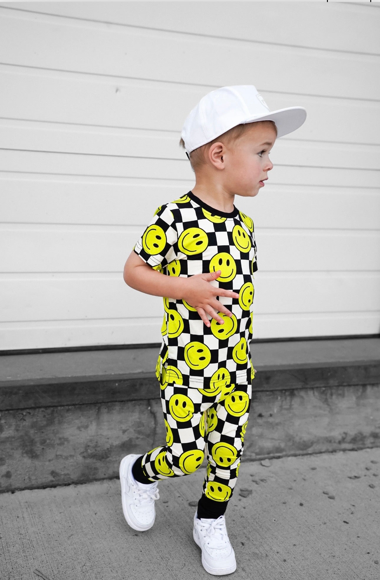 Neon Electric Lime X Smileys Bamboo Set (Short Sleeve)