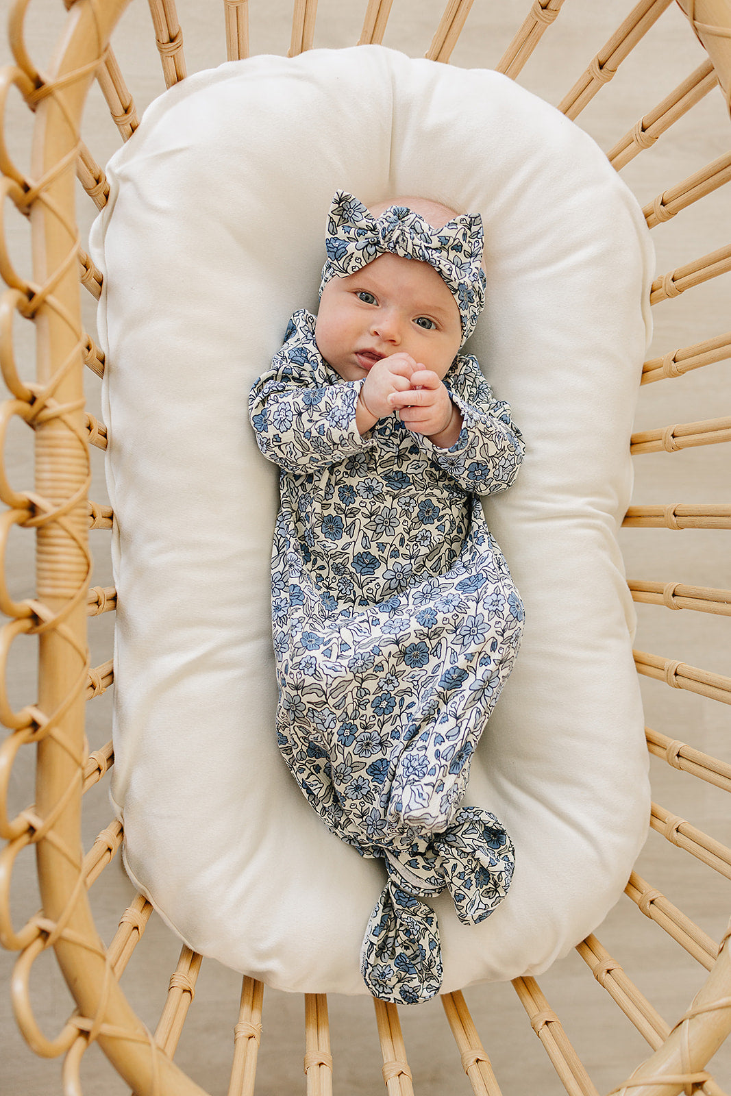 Bluebell Pointelle Bamboo Head Wrap