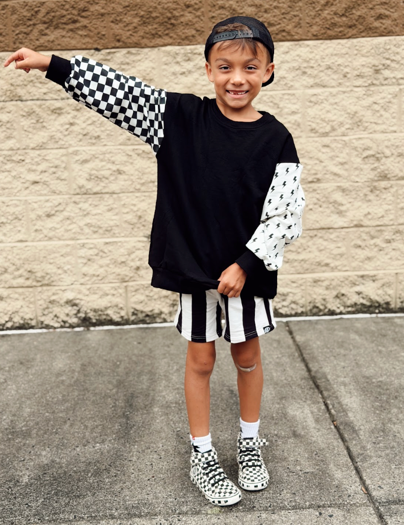 RAD • CREWNECK • CHECKERED + BOLTS