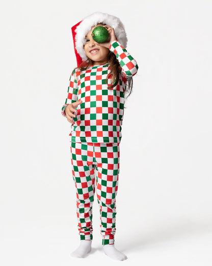 Santa's Checkerboard Bamboo Set