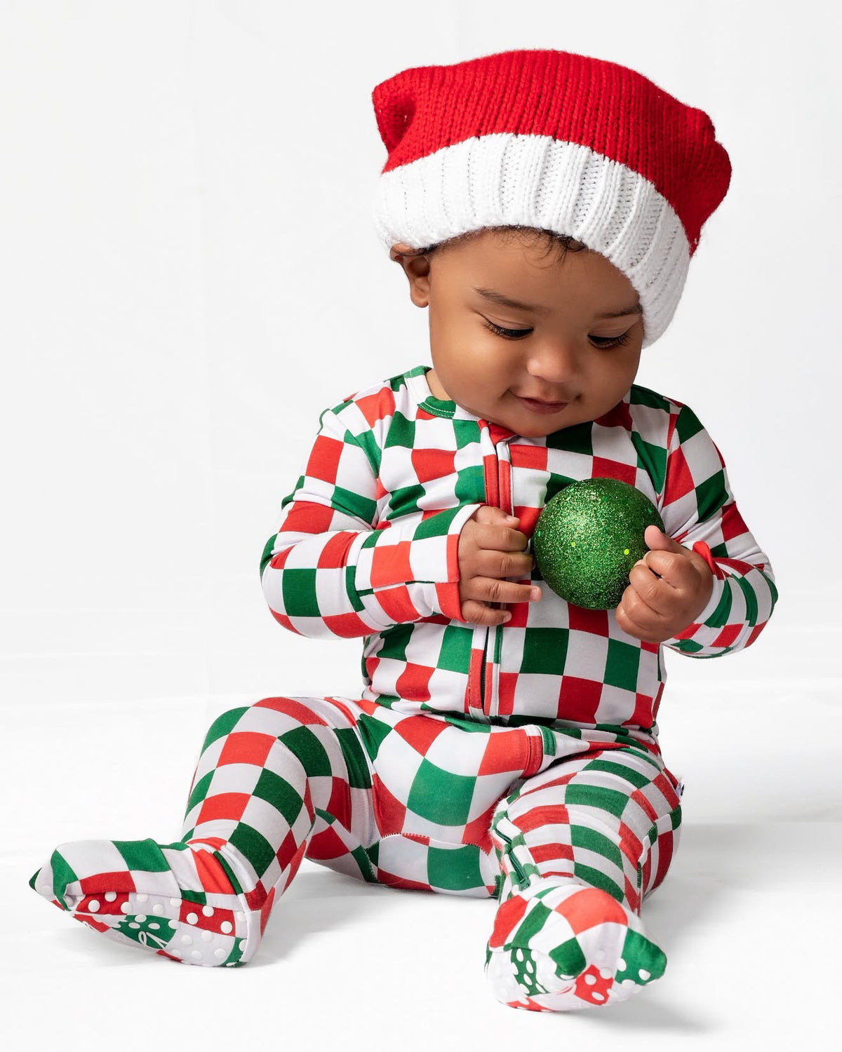 Santa's Checkerboard Bamboo Zippy